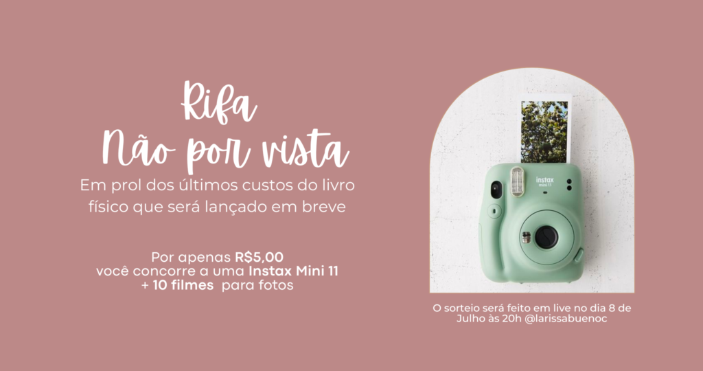 O título do meu livro + Rifa de uma polaroid